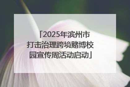 2025年滨州市打击治理跨境赌博校园宣传周活动启动