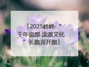 2025峰峰·“千年瓷都 滏源文化”长跑赛开跑