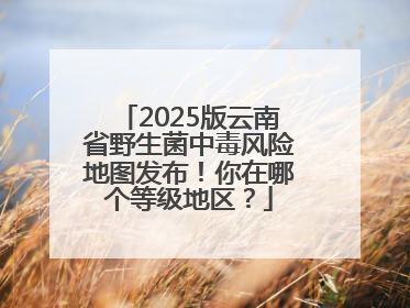 2025版云南省野生菌中毒风险地图发布！你在哪个等级地区？