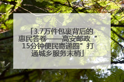 3.7万件包裹背后的惠民答卷——高安邮政“15分钟便民寄递圈”打通城乡服务末梢
