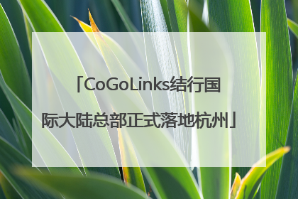 CoGoLinks结行国际大陆总部正式落地杭州