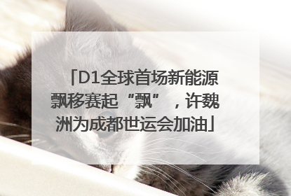 D1全球首场新能源飘移赛起“飘”，许魏洲为成都世运会加油