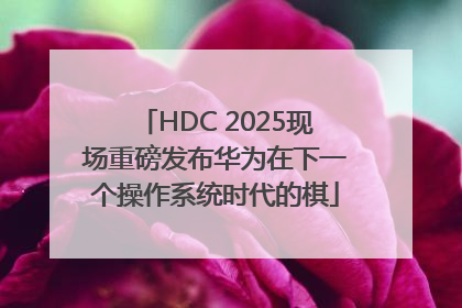 HDC 2025现场重磅发布华为在下一个操作系统时代的棋